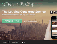 Tablet Screenshot of iknowthechef.com